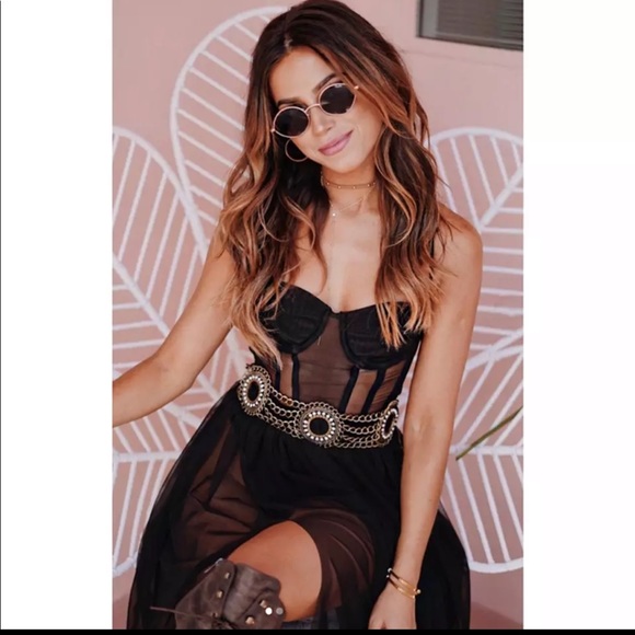 🌟BLACK MAGIC WOMAN🌟Bustier Bodysuit Maxi - Picture 2 of 9